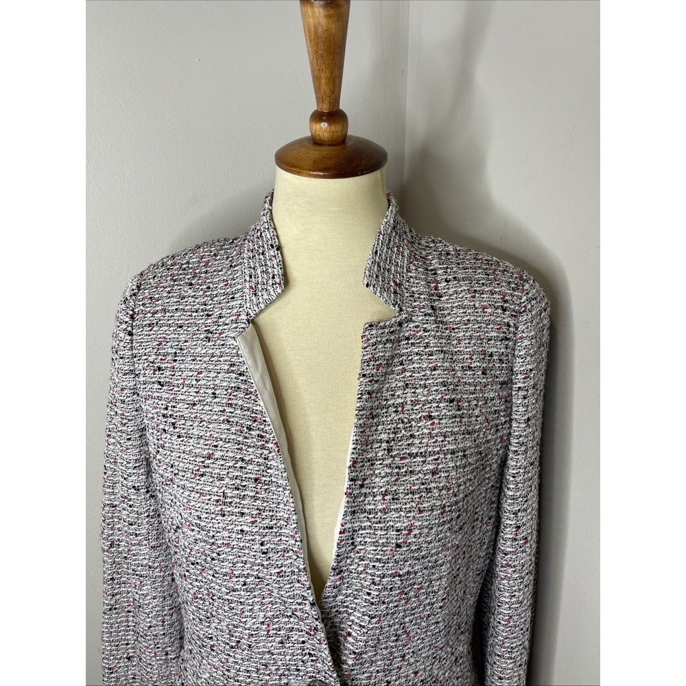 Womens St. John Tweed One-Button Blazer Jacket Sz 8 - Picture 6 of 9